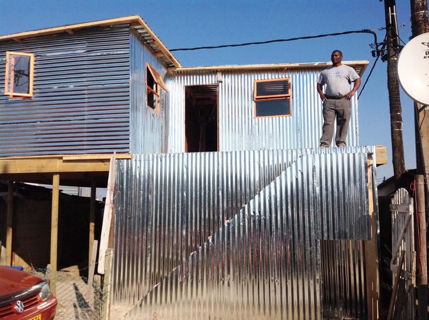 Thabiso Bethani has spent R120 000 to build an 11-room double-storey shack to rent out rooms in the overcrowded Dunoon kasi, close to Cape Town.Photo by 
Peter Luhanga
