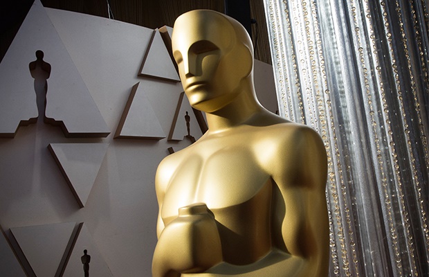 Oscars statue displayed on the red carpet area on the eve of the 92nd Oscars ceremony. (AFP)