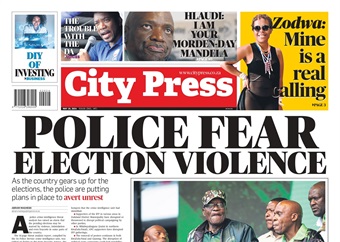 What’s in City Press: Police fear election violence | The disappointing alliance |     DA donors poured money into Jardine’s failed party
