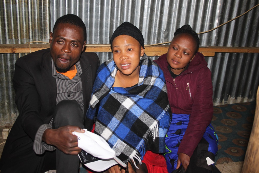 From left: Dad Mohapi Maekane, mum Mapaseka Mofokeng and Mapaseka's aunt, Dineo Maekane, are still reeling in shock. Photo by Phineas Khoza