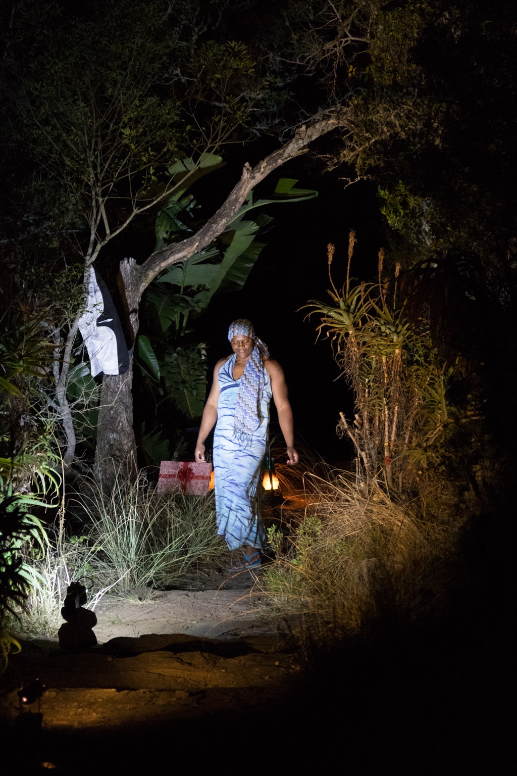 Paya performs at the theatre production AfriQueer in the Botanical Gardens on 30 June at the 2016 National Arts Festival. AfriQueer is an evocative site-specific journey through multiple solo performances from across Africa. Picture: Ivan Blazic/CuePix