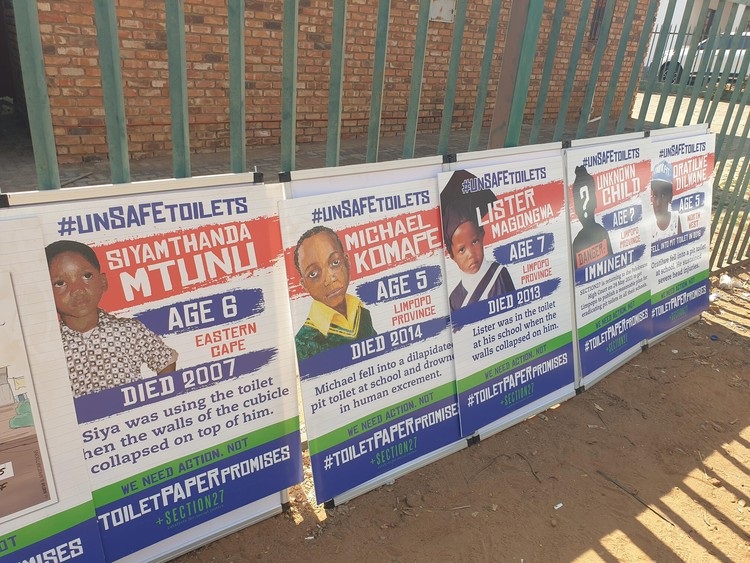 An exhibit outside the Limpopo High Court on Friday.

