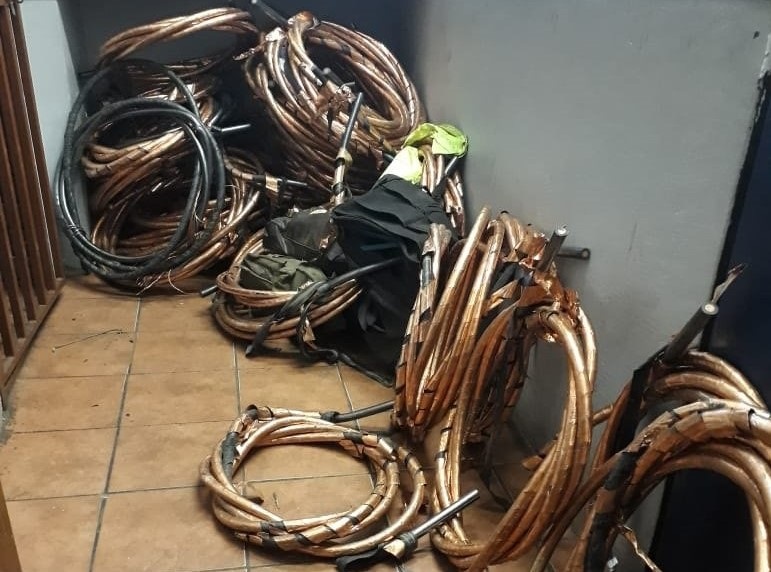 Twenty-six people were arrested in Delmas, Mpumalanga, for allegedly stealing copper cables from a local mine. Photo Supplied.
