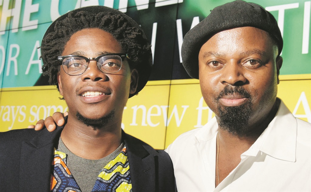 BIG TIME Lidudumalingani Mqombothi (left) with legendary author Ben Okri just after winning the Caine Prize for short fiction 