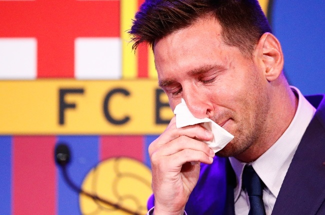 The former Barcelona superstar bid his childhood club farewell in an emotional press conference at Camp Nou. (PHOTO: Gallo Images / Getty Images)