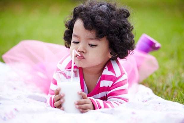 Ever wondered why babies can't actually drink cow's milk just as soon as they're born? It's high in protein and before 1 years old, their little bodies just can't handle it.