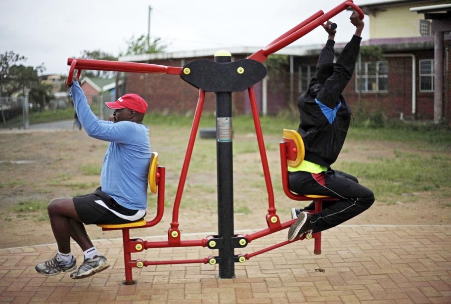An outdoor gym facility is great for open air exer