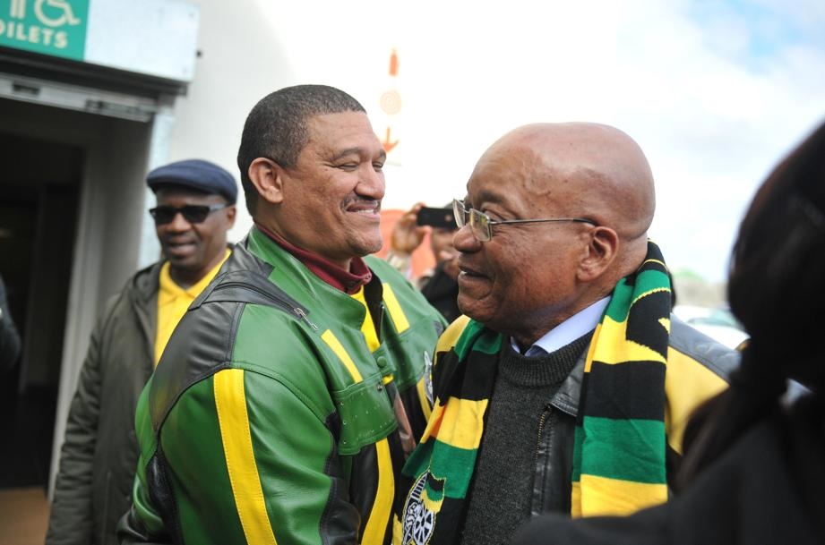 President Jacob Zuma and Marius Fransman on an election campaign in Phillipi and Delft. Picture: Lulama Zenzile  