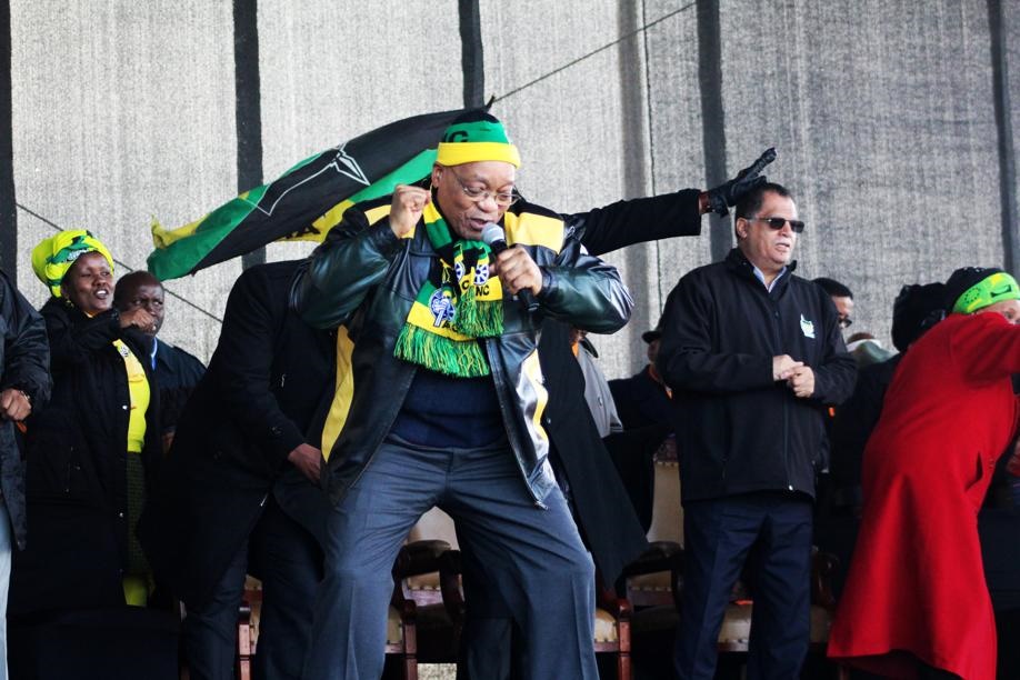 Jacob Zuma on song in Nelson Mandela Bay. Picture: Nosipiwo Manona
