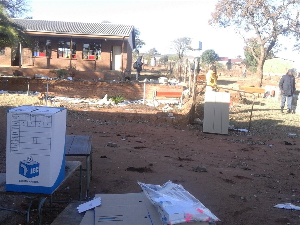 A ballot box at Avhatondwi Primary School in Vyeboom village, Vuwani. Picture: Poloko Tau/City Press