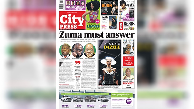 City Press front page October 7 2018