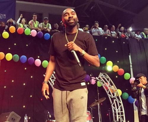 Riky Rick was one of the entertainers at the Durban Exhibition Centre. 