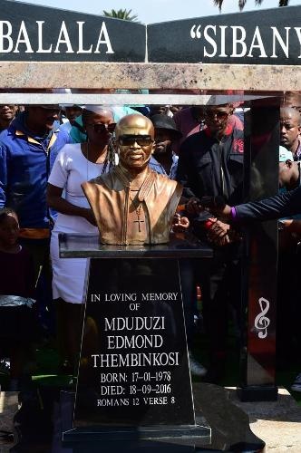The tombstone to honour Mduduzi Tshabalala was unveiled
