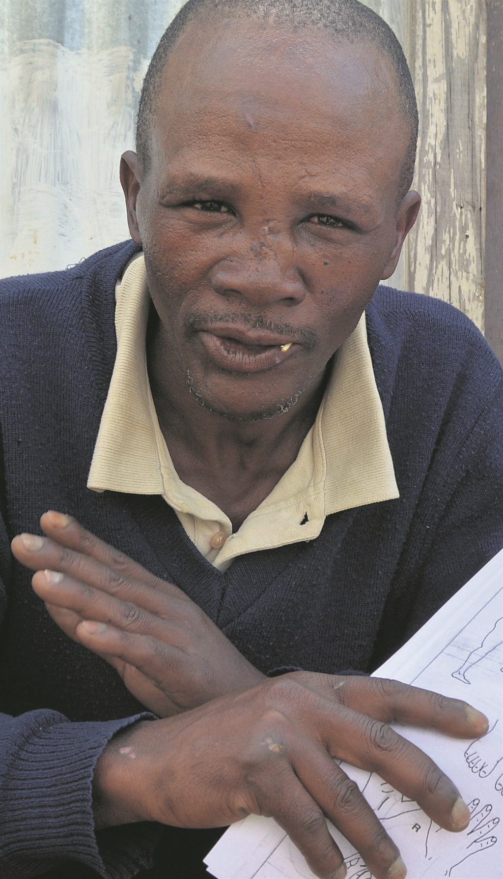 Zolile Mazeka is an angry man after two young thugs robbed him of R1 000.           Photo by        Everson Luhanga 