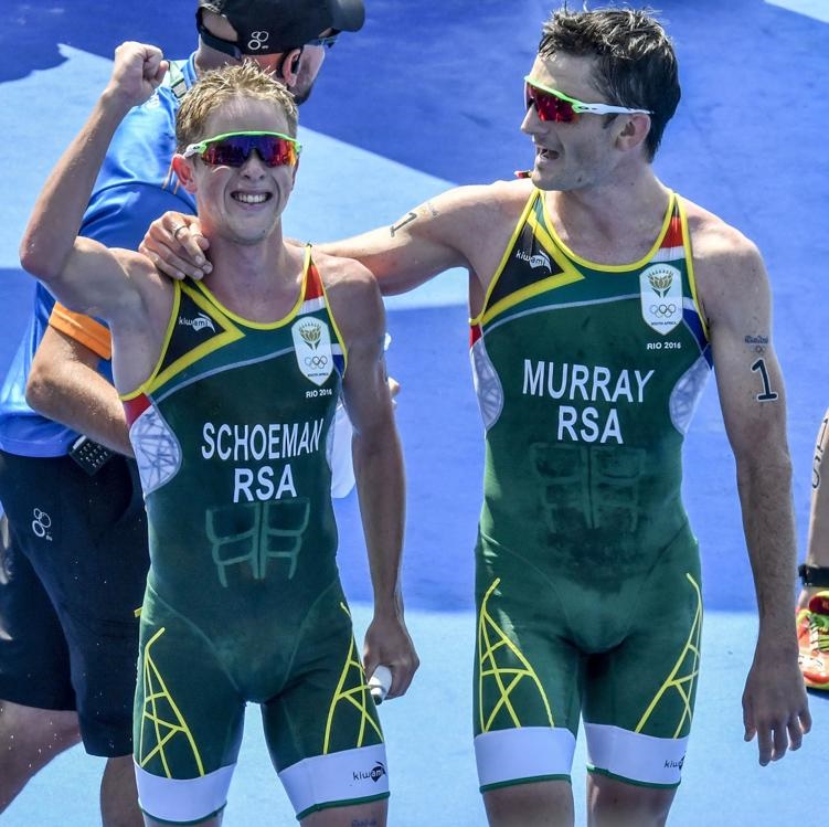 Olympic bronze medalist Henri Schoeman and teammate Richard Murray. Picture: Christiaan Kotze/SASPA