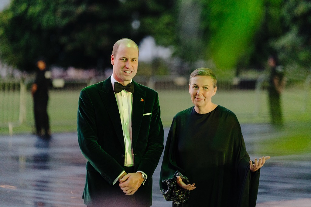Prince William and The Earthshot Prize CEO Hannah Jones at the 2023 awards ceremony in Singapore. (The Earthshot Prize).
