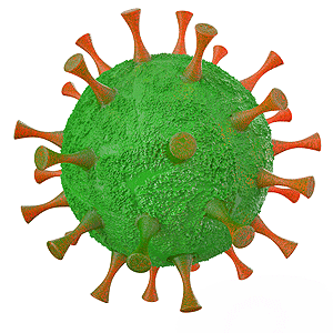 Closeup of the virus