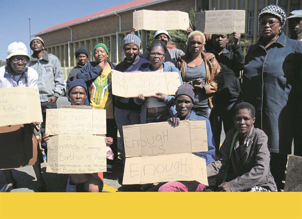 Residents of Extension 4 in Mohlakeng, Randfontein want cops to crack down on illegal gambling, which they said resulted in a killing every weekend.                   Photo by Christopher Moagi   