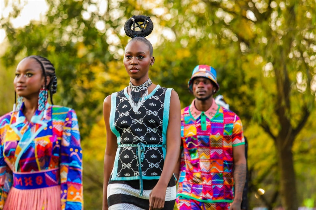 Models at the MaXhosa Africa Sustainability Fashion Show