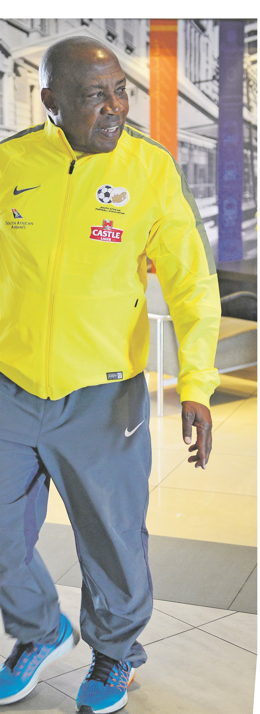 Bafana Bafana coach Ephraim “Shakes” Mashaba remains calm amid mounting rumours about his future. Photos by  Themba Makofane 