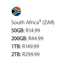 A week ago Apple announced a new tier of online storage – adding a 2 terabyte option to iCloud at a price of R299.99 per month, hinting that a 256GB iPhone will be launched today.&nbsp;