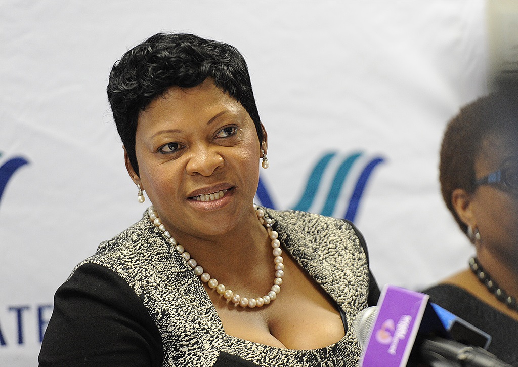  Nomvula Mokonyane addresses the media on water crisis at the Rand Water offices. PHOTO: Lucky Maibi 