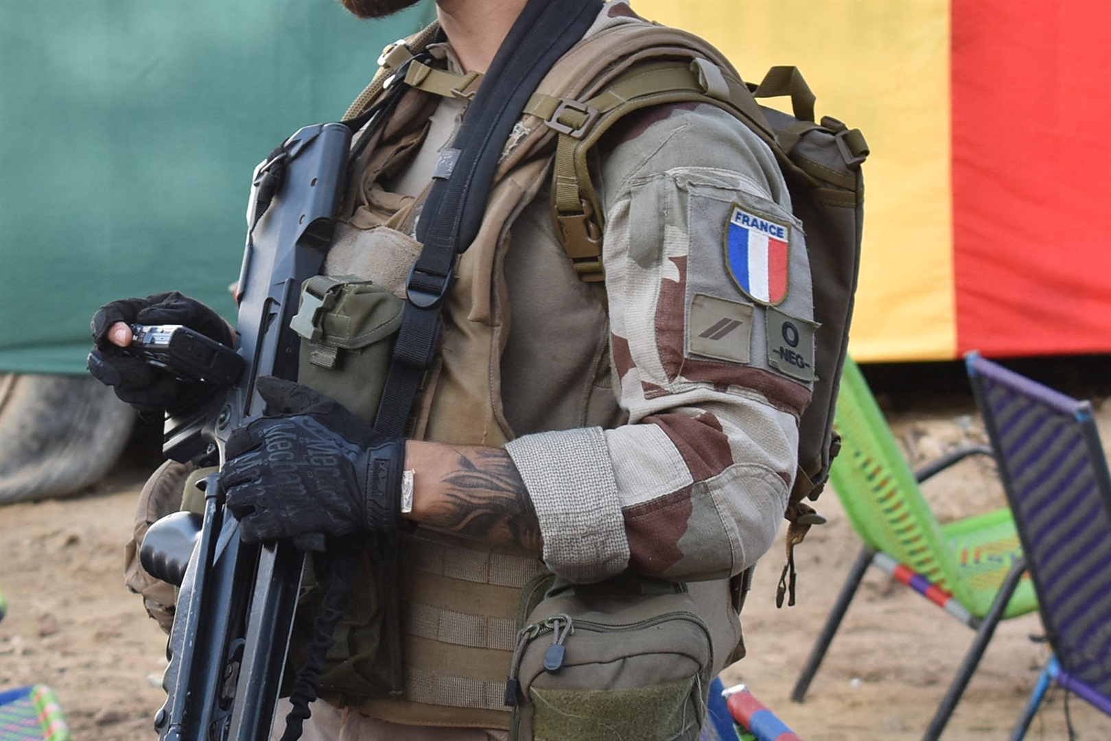 A French soldier with Operation Barkhane.