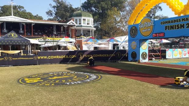 <p><strong>SPORT24 IS AT THE FINISH!</strong></p><p>A shot of the finish line in Pietermaritzburg</p><p>Quiet now, but just you wait an hour or so!</p>
