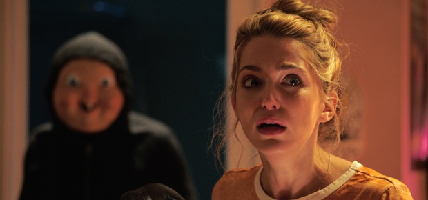 Jessica Rothe in a scene from "Happy Death Day." (AP)