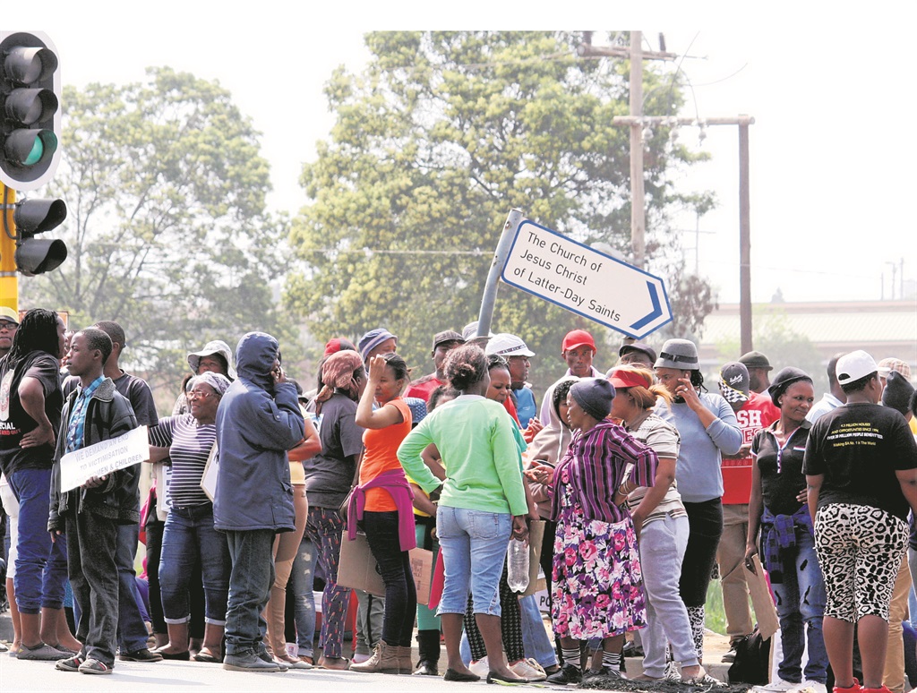 Cosmo City residents march against the crime in their area on Friday.                     Photo by Stephens Molobi  