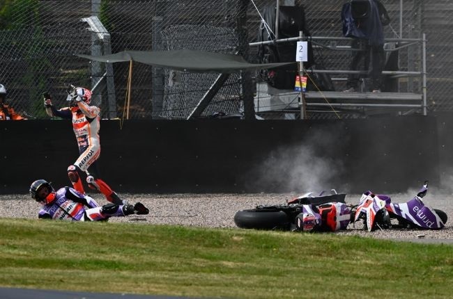 Marc Marquez withdraws from MotoGP German GP after five crashes