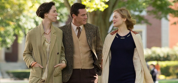 Rebecca Hall, Luke Evans and Bella Heathcote in Professor Marston and the Wonder Women. (AP)