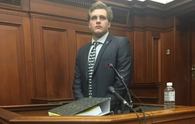 Henri van Breda in the stand in the Western Cape High Court. (Tammy Petersen/News24)
