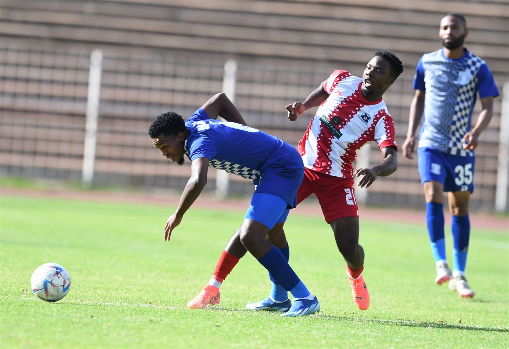 POLOKWANE, SOUTH AFRICA - APRIL 27: Wonderboy Makhubu of Magesi FC during the Motsepe Foundation Championship match between Magesi FC and Maritzburg United at Old Peter Mokaba Stadium on April 27, 2024 in Polokwane, South Africa. (Photo by Philip Maeta/Gallo Images)