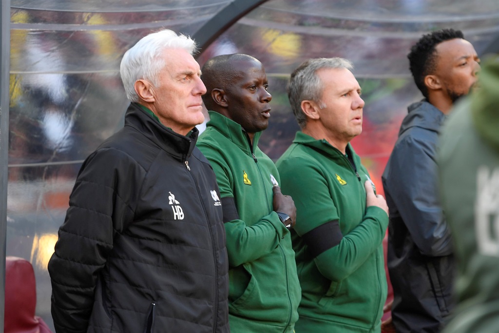 JOHANNESBURG, SOUTH AFRICA - JUNE 17: South Africa coach Hugo Broos during the Africa Cup of Nations, Qualifier match between South Africa and Morocco at FNB Stadium on June 17, 2023 in Johannesburg, South Africa. (Photo by Lefty Shivambu/Gallo Images)
