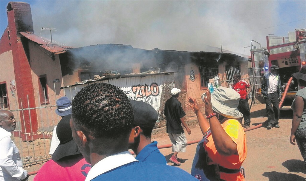 Seven families were made homeless by a fire.                 Photos by Sifiso Jimta   