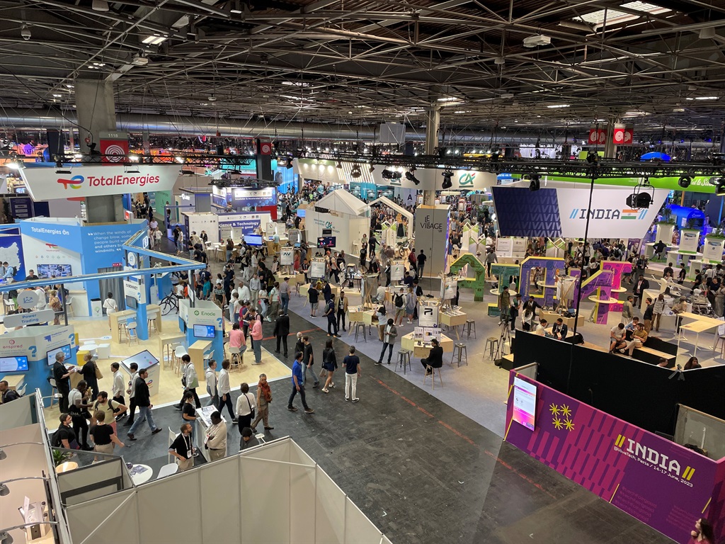 Aerial shot of the exhibition stands at expo