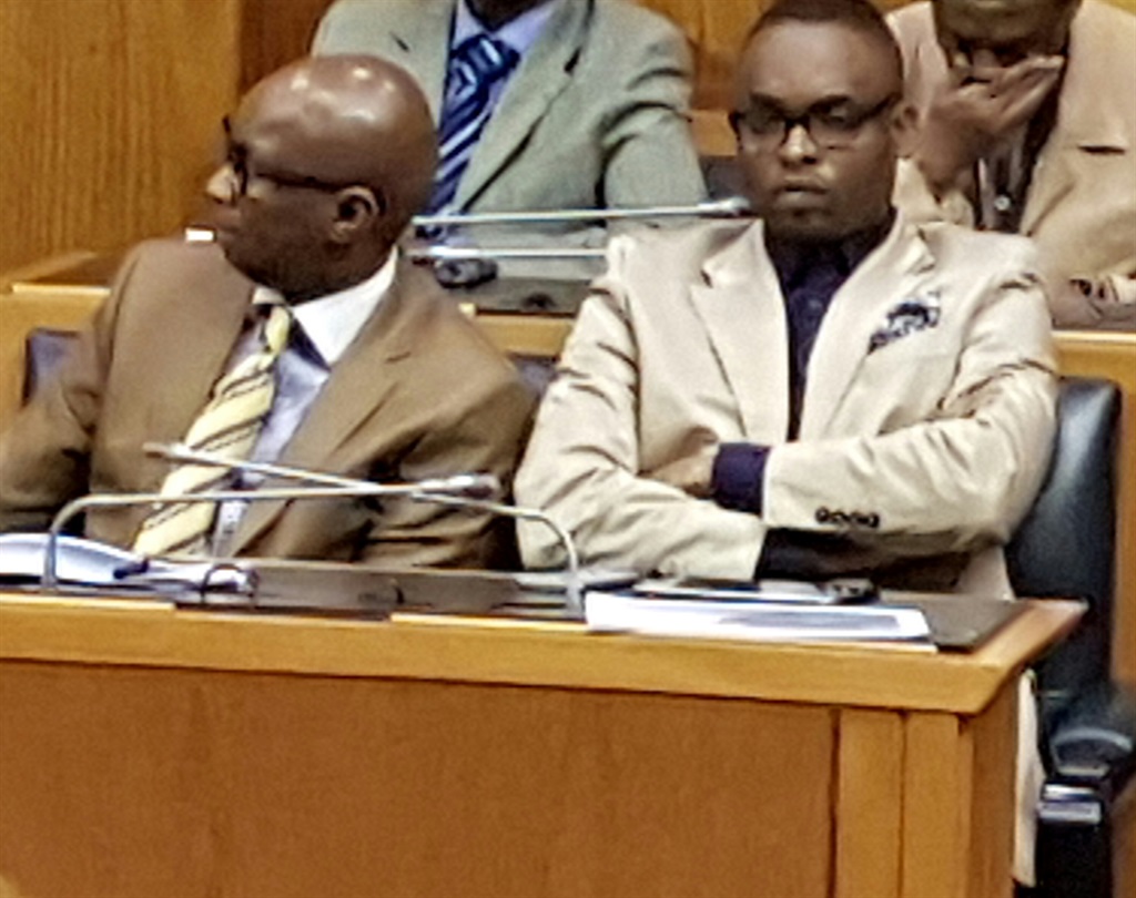ALL EARS The ANC’S Zizi Kodwa and Moloto Mothapo observe proceedings. Picture: Janet Heard 