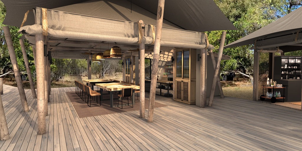 Khwai Tented Camp dining area render. Image: Suppl
