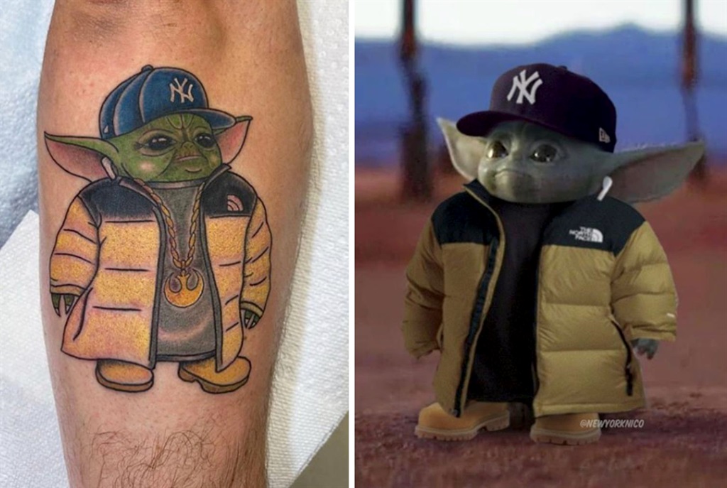 Ny Yankees Hat Meme A Man Who Got A Baby Yoda Meme Tattoo Explains