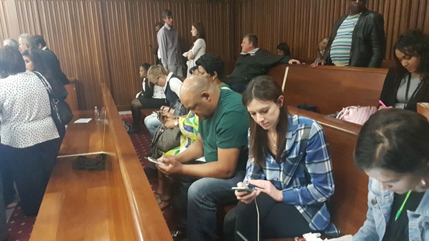 For journalists, there is no break as they scramble to file
stories on the Panayiotou trial

