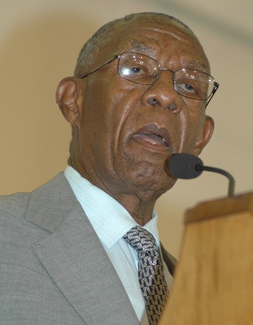 Former Bophuthatswana homeland leader Lucas Mangope. 