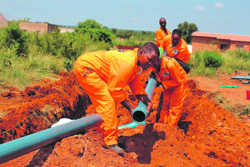 SERVICE DELIVERY Water pipes, resembling these laid down by construction workers in Nyavani in Limpopo for a water reticulation project, are at the centre of a legal storm in KwaZulu-Natal  PHOTO: silas nduvheni 