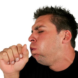 Man coughing 