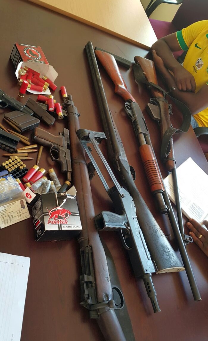 Police found illegal firearms and live rounds of ammunition in Ndwedwe.  