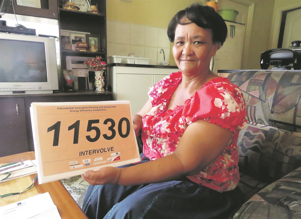 Wilhelmina Reitz (65) of Maylaan in Wellington shows the number of the house that was given to her in 2010 Pictures: Dumisane Lubisi 