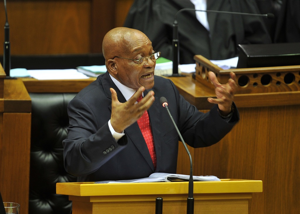  President Jacob Zuma during the question and answer session in Parliament. Picture: Lulama Zenzile 