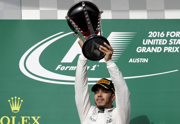 <b>VICTORY IN TEXAS:</b> Mercedes' Lewis Hamilton dominated the 2016 United States Grand Prix in Austin, Texas. <i>Image: AP / Eric Gay</i>