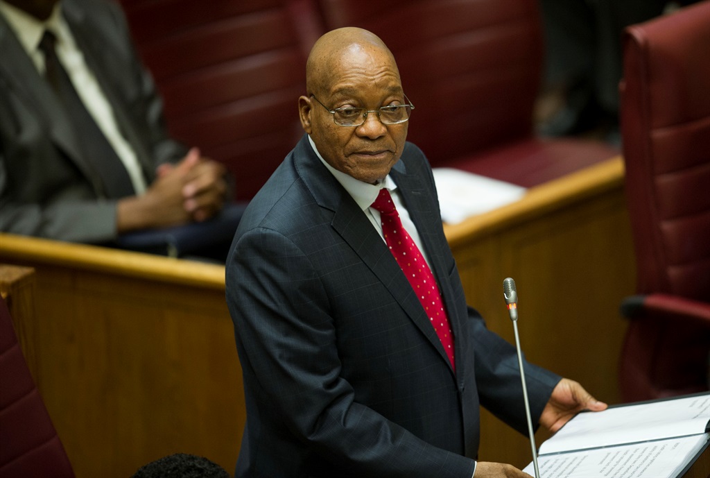 President Jacob Zuma answers questions in the National Council of Provinces at Parliament in Cape Town. Picture: Jaco Marais  