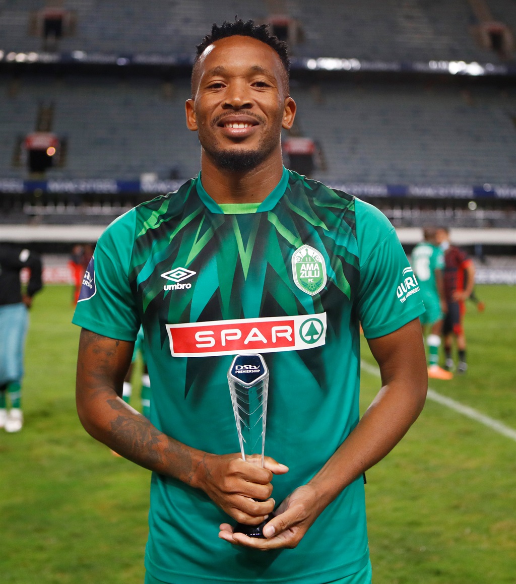 Man of the match Lehlohonolo Majoro of AmaZulu during the DStv Premiership 2020/21 game between AmaZulu and TS Galaxy at Kings Park Stadium on 24 April 2021 © Steve Haag/BackpagePix,T}oÍ?OÁfqkwêÝ?ÿÕ!Ê®ÚpÎà^ç¼G$i?E